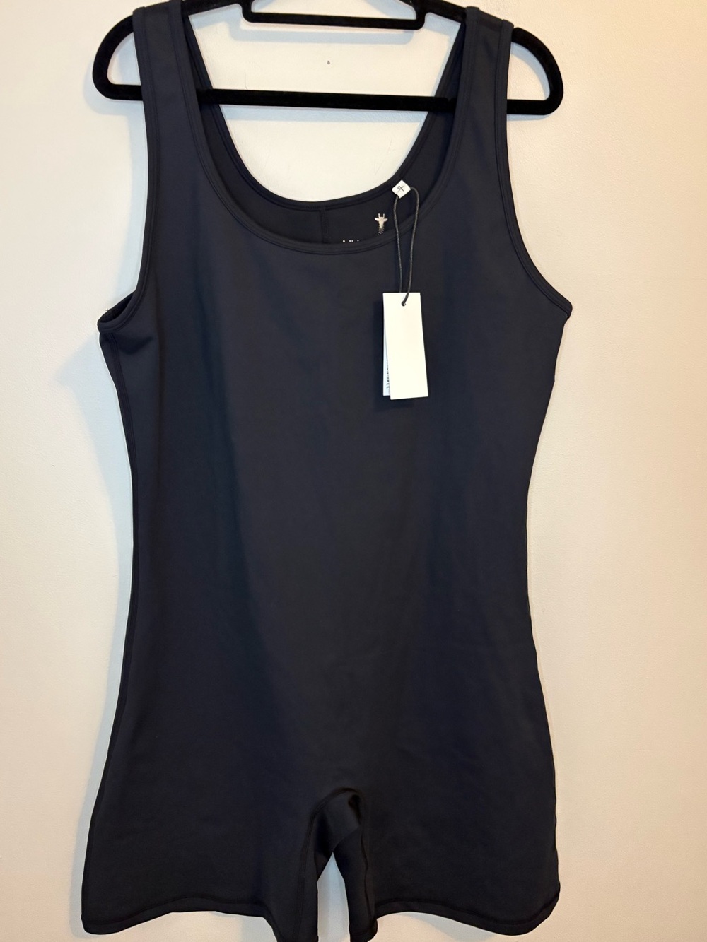 American Tall NWT Black Active Romper Biker Short XL Tall